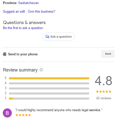 Google My Business Profile Listing